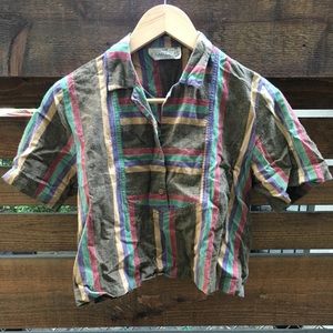 Vintage striped crop top